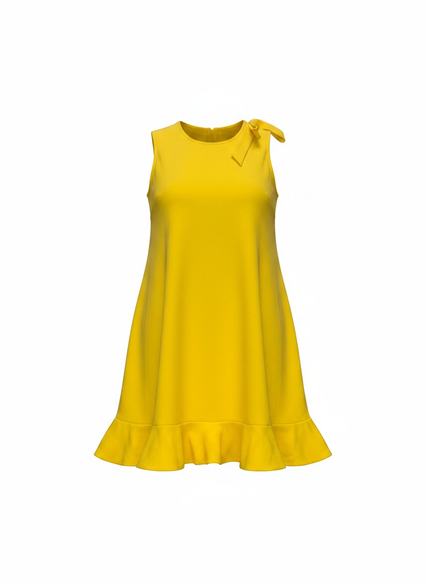 Vestido dama color amarillo, talla 8